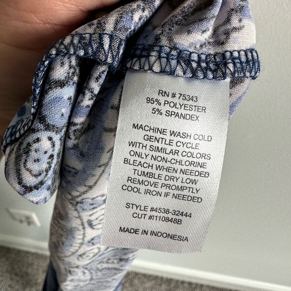 St Tropez West blue paisley print tie neck maxi sz: 10 - Picture 7 of 7